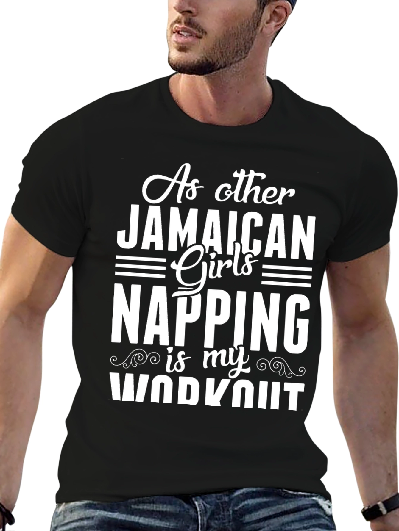 Jamaican Girls Napping Workout Graphic Tee