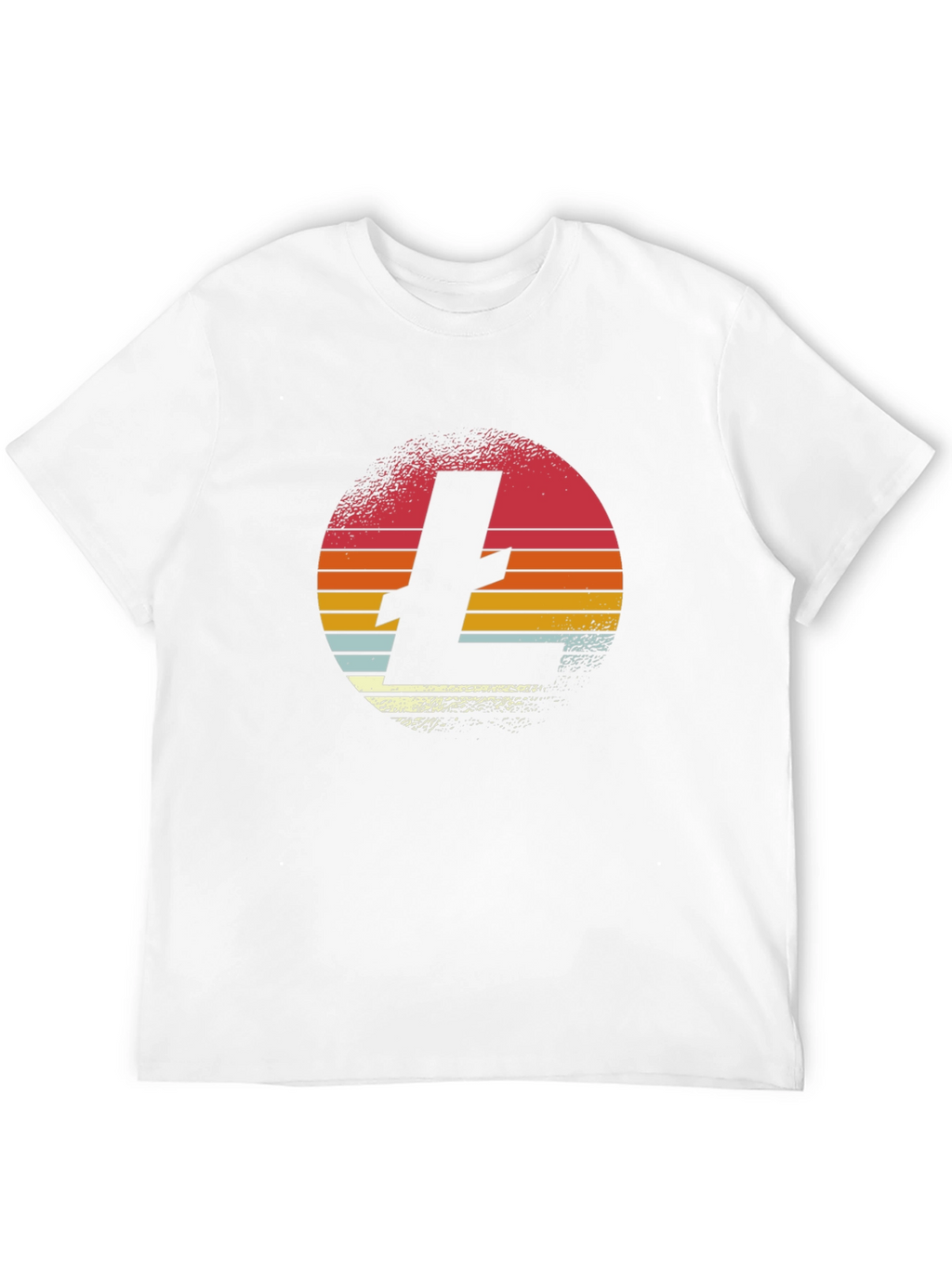 Retro Litecoin Logo Black T-Shirt