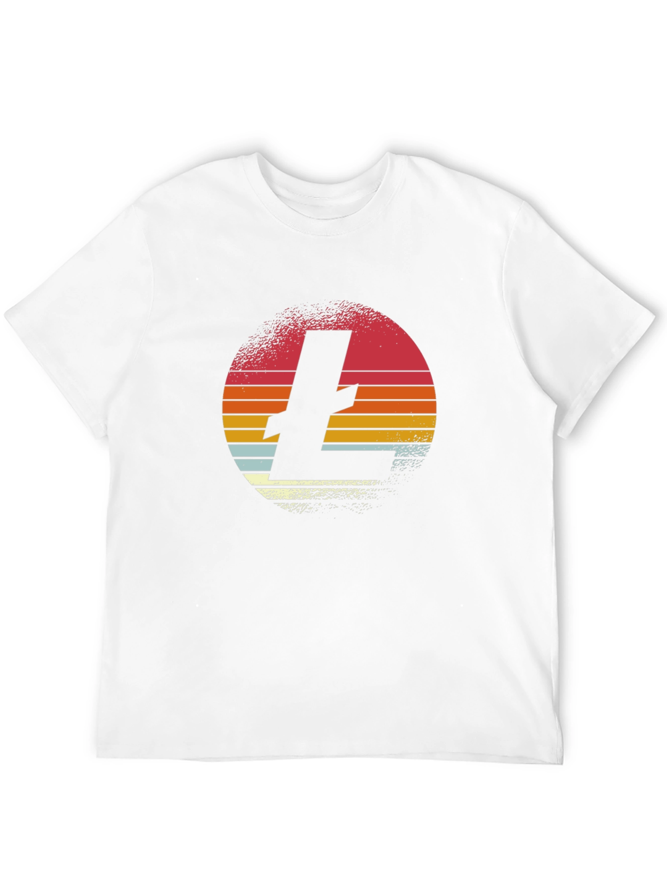 Retro Litecoin Logo Black T-Shirt