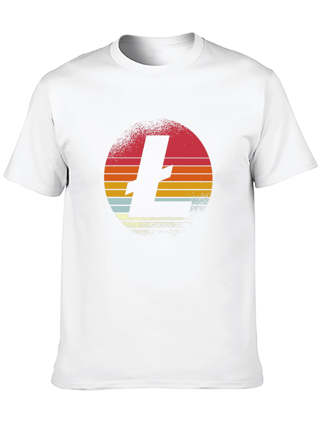 Retro Litecoin Logo Black T-Shirt