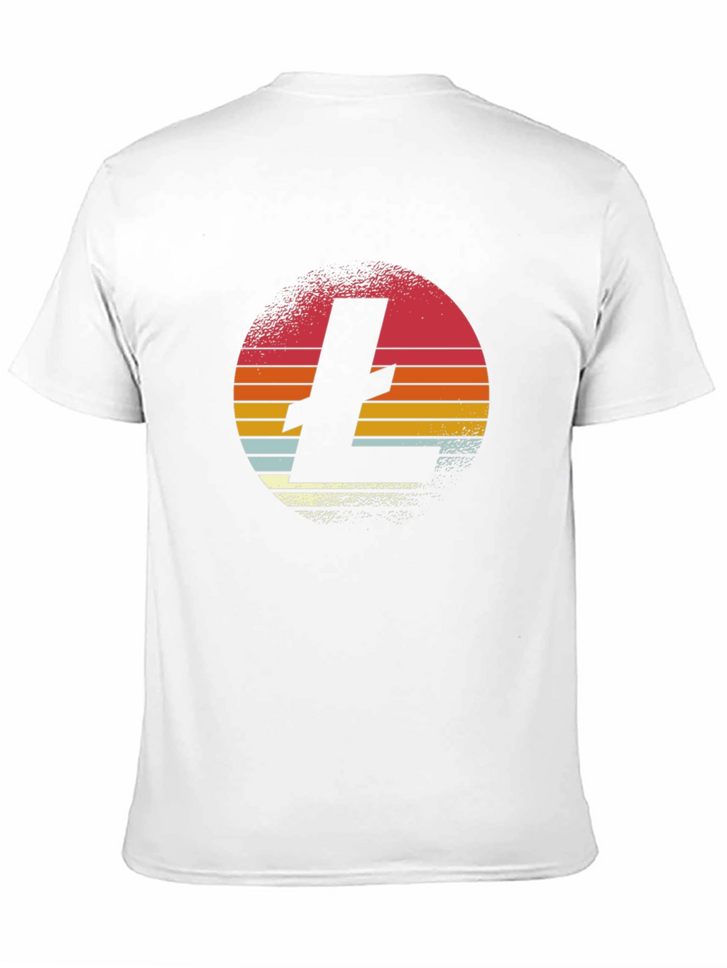 Retro Litecoin Logo Black T-Shirt
