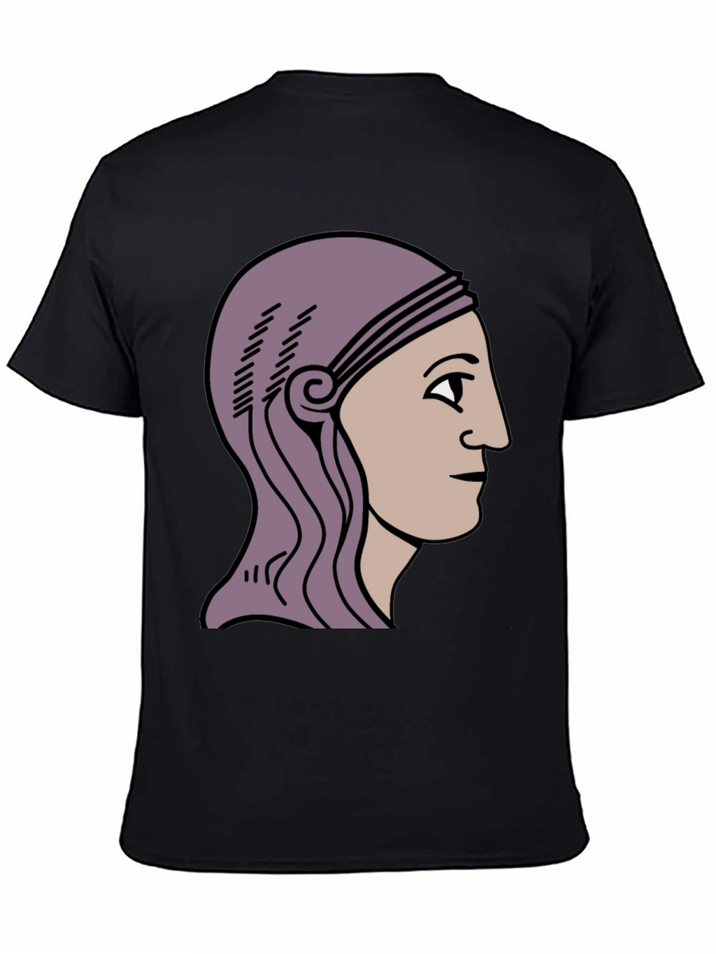 Ancient Roman Head T-Shirt - Black