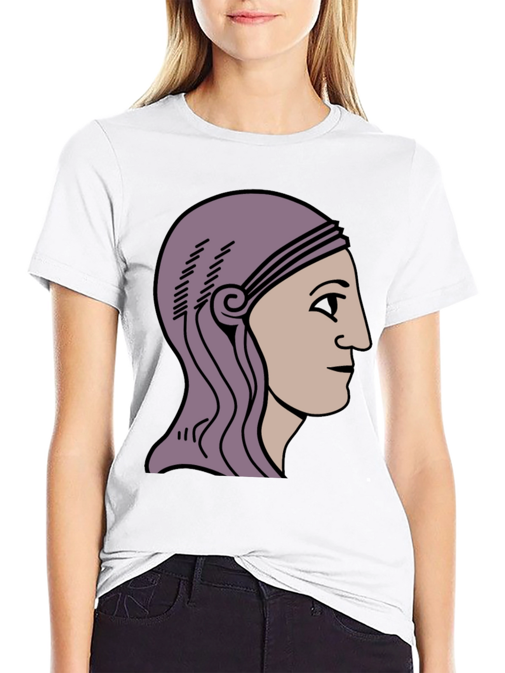 Ancient Roman Head T-Shirt - Black