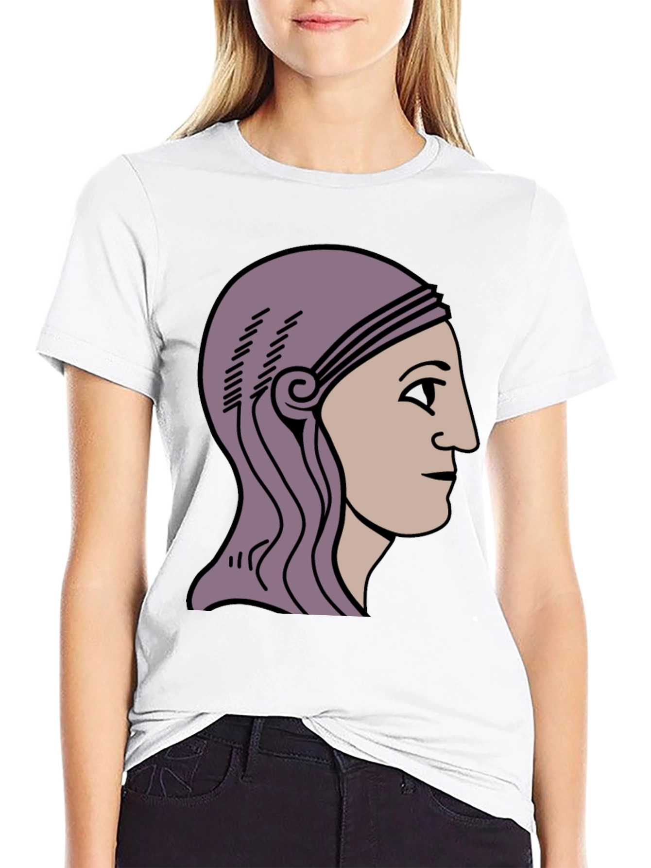 Ancient Roman Head T-Shirt - Black