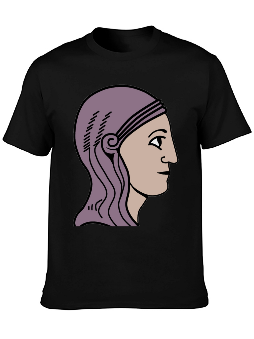 Ancient Roman Head T-Shirt - Black