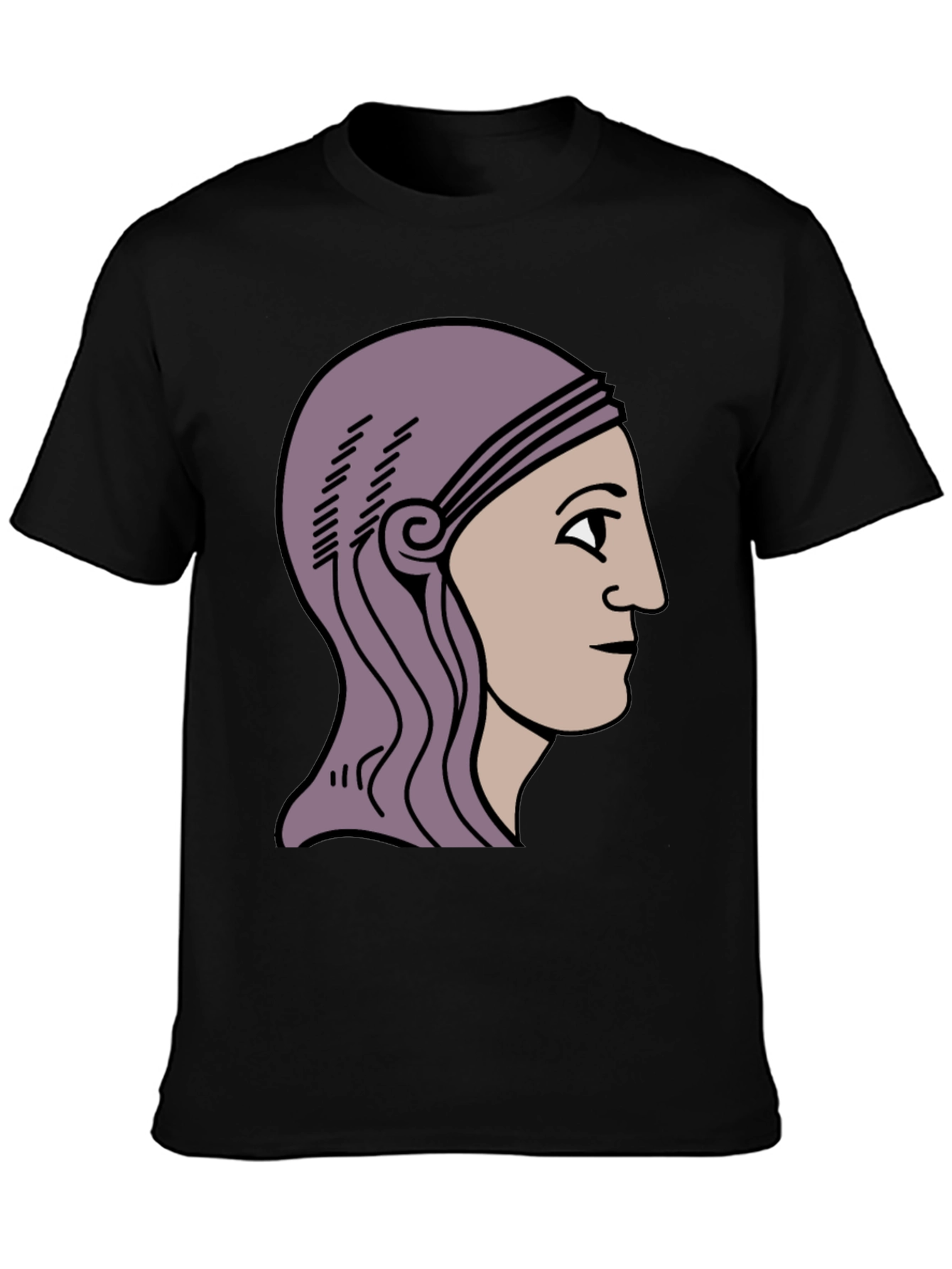 Ancient Roman Head T-Shirt - Black