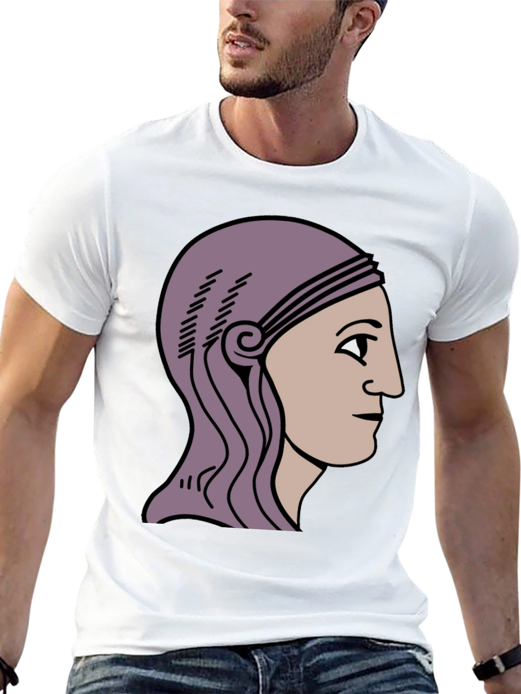 Ancient Roman Head T-Shirt - Black