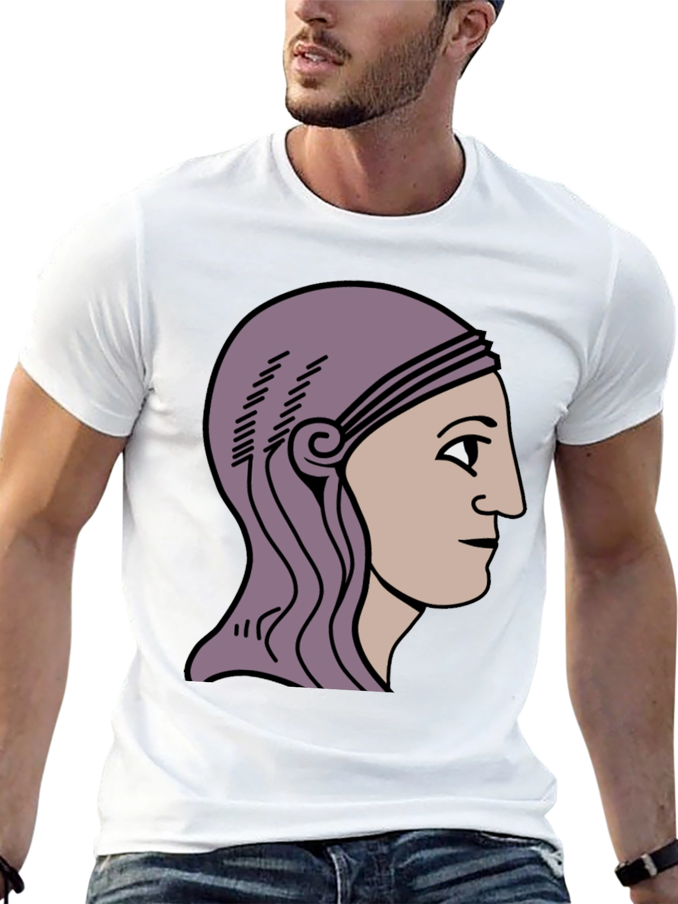 Ancient Roman Head T-Shirt - Black