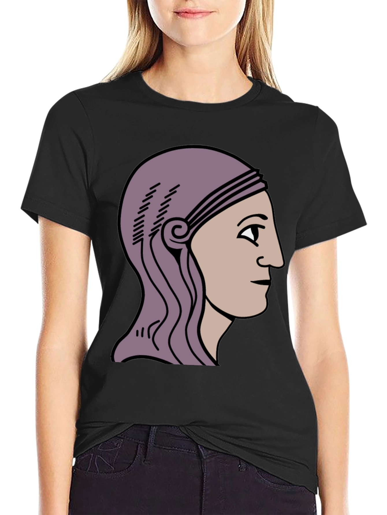 Ancient Roman Head T-Shirt - Black