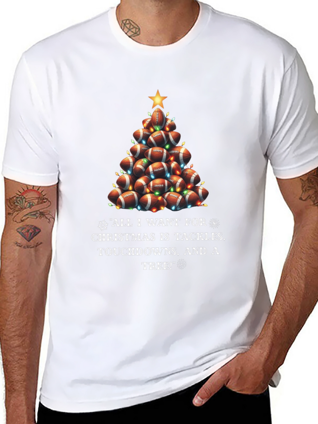 Football Christmas Tree T-Shirt