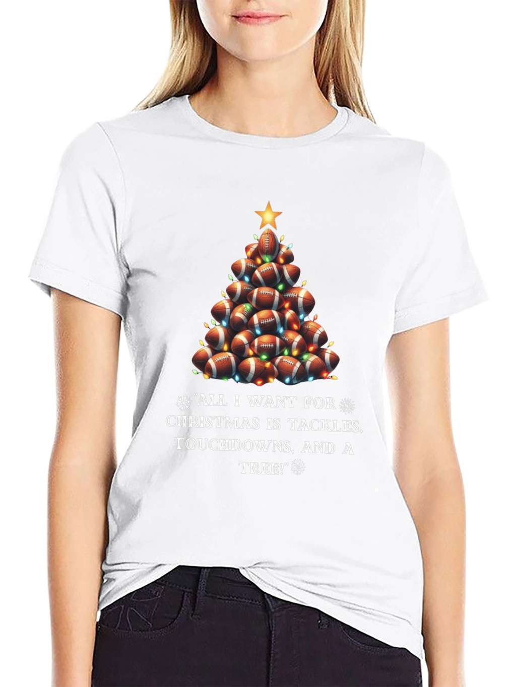 Football Christmas Tree T-Shirt