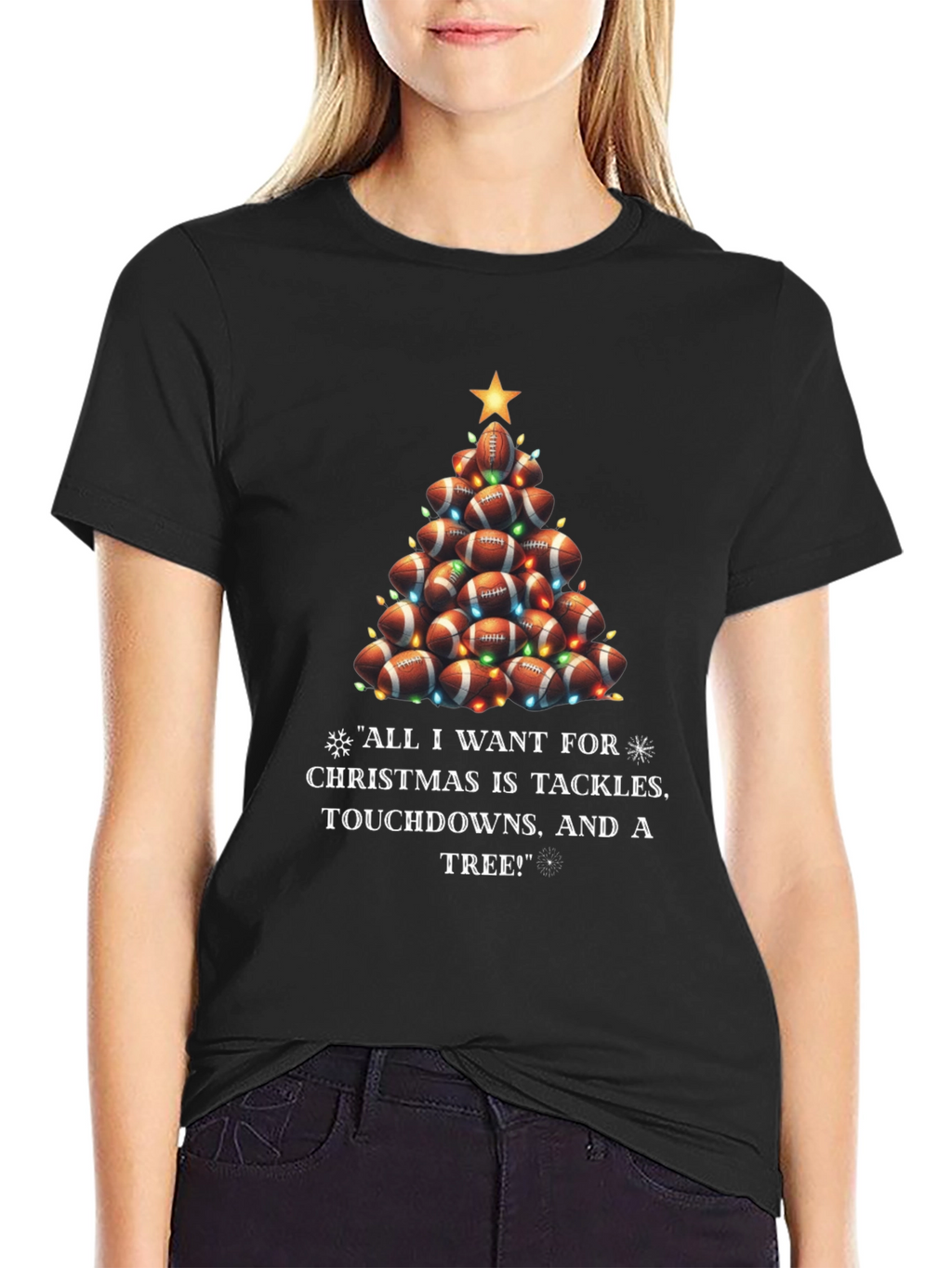 Football Christmas Tree T-Shirt