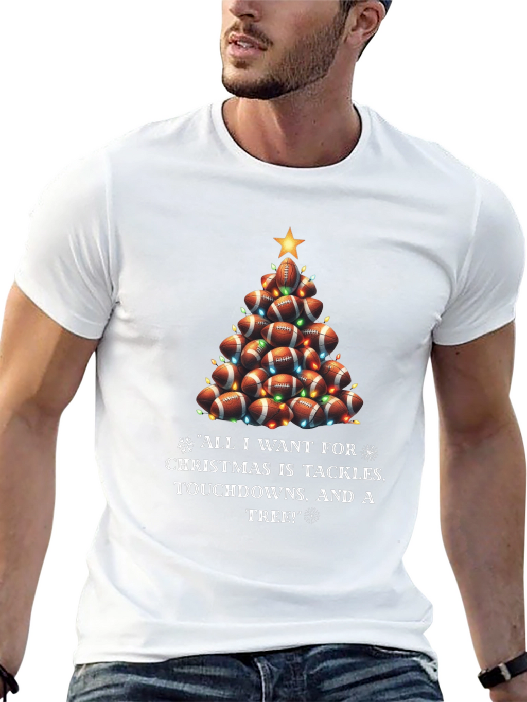 Football Christmas Tree T-Shirt