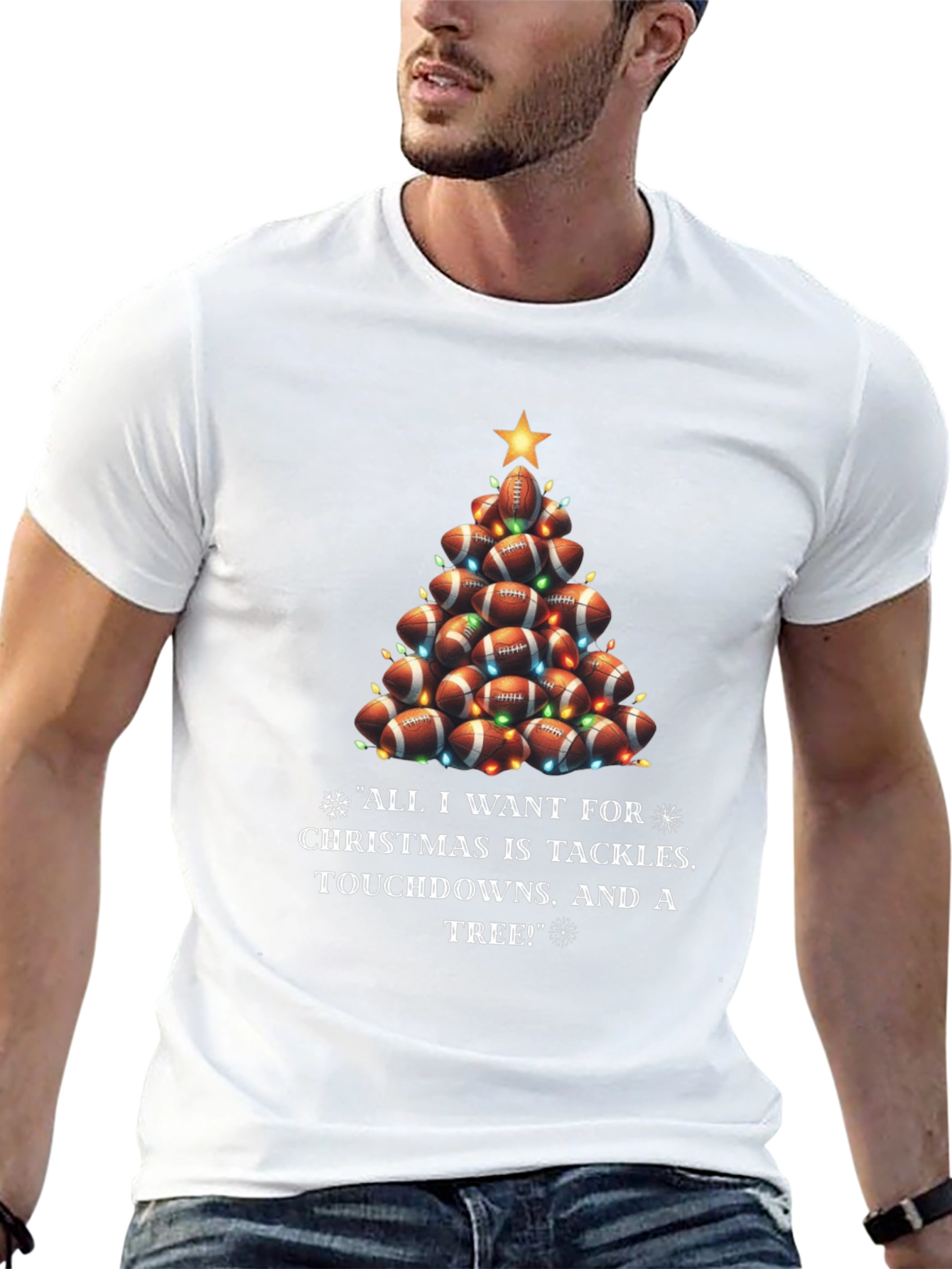 Football Christmas Tree T-Shirt