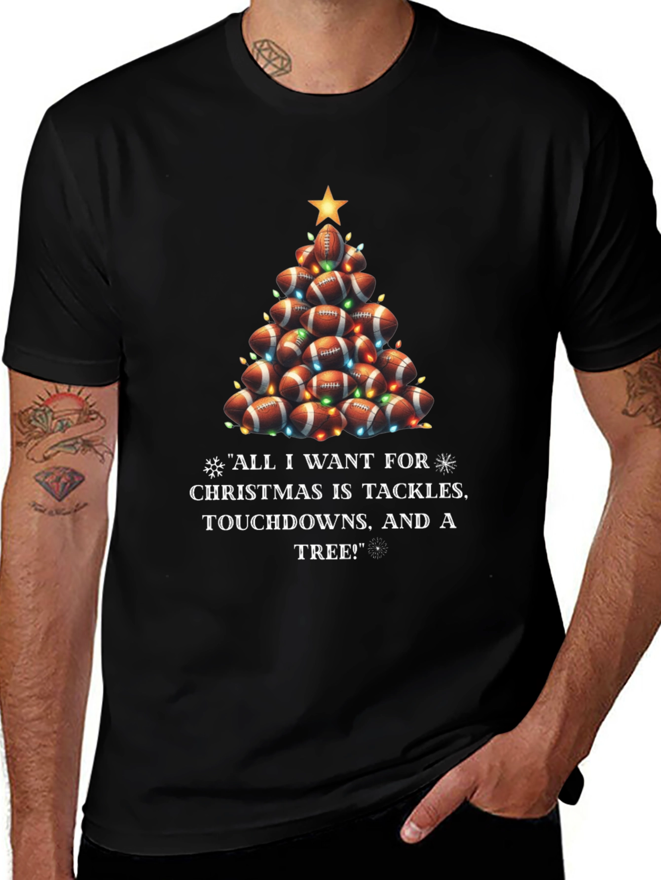 Football Christmas Tree T-Shirt
