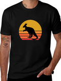 Kangaroo Sunset Graphic Tee - Black