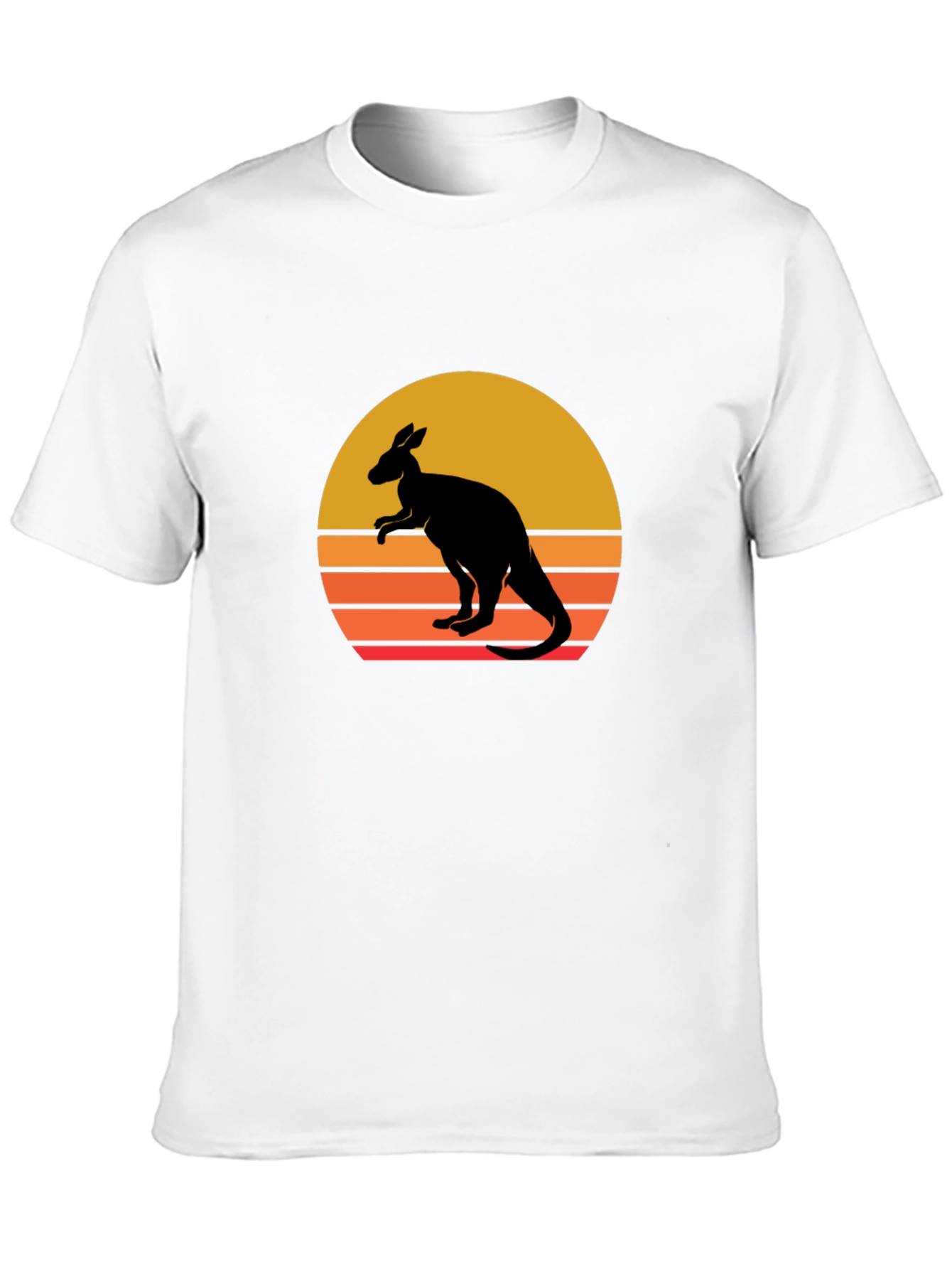 Kangaroo Sunset Graphic Tee - Black