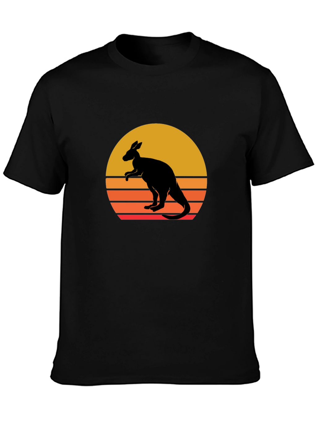 Kangaroo Sunset Graphic Tee - Black