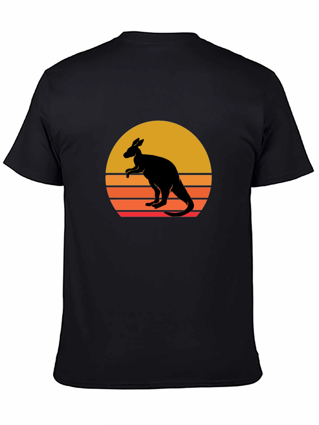 Kangaroo Sunset Graphic Tee - Black