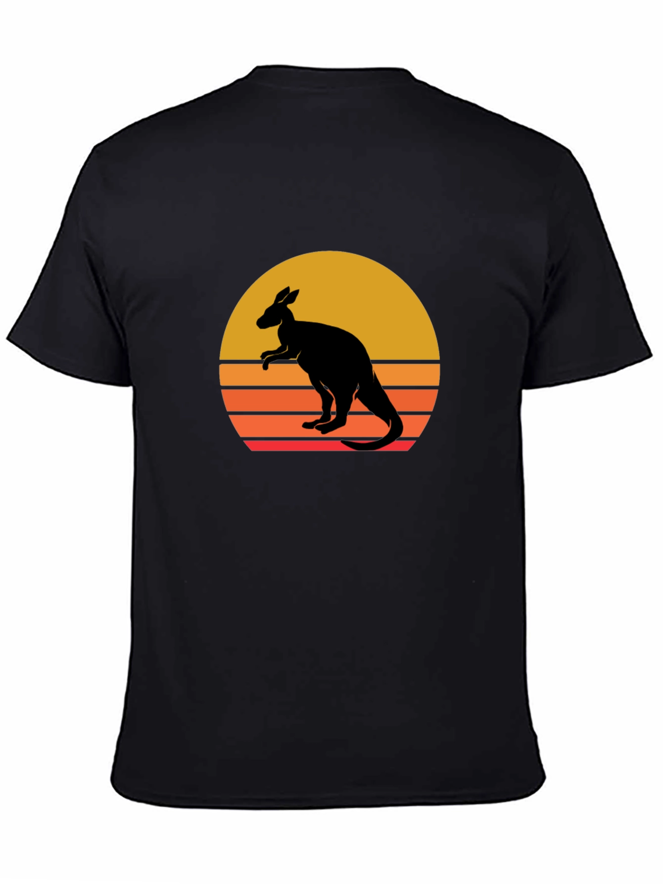 Kangaroo Sunset Graphic Tee - Black