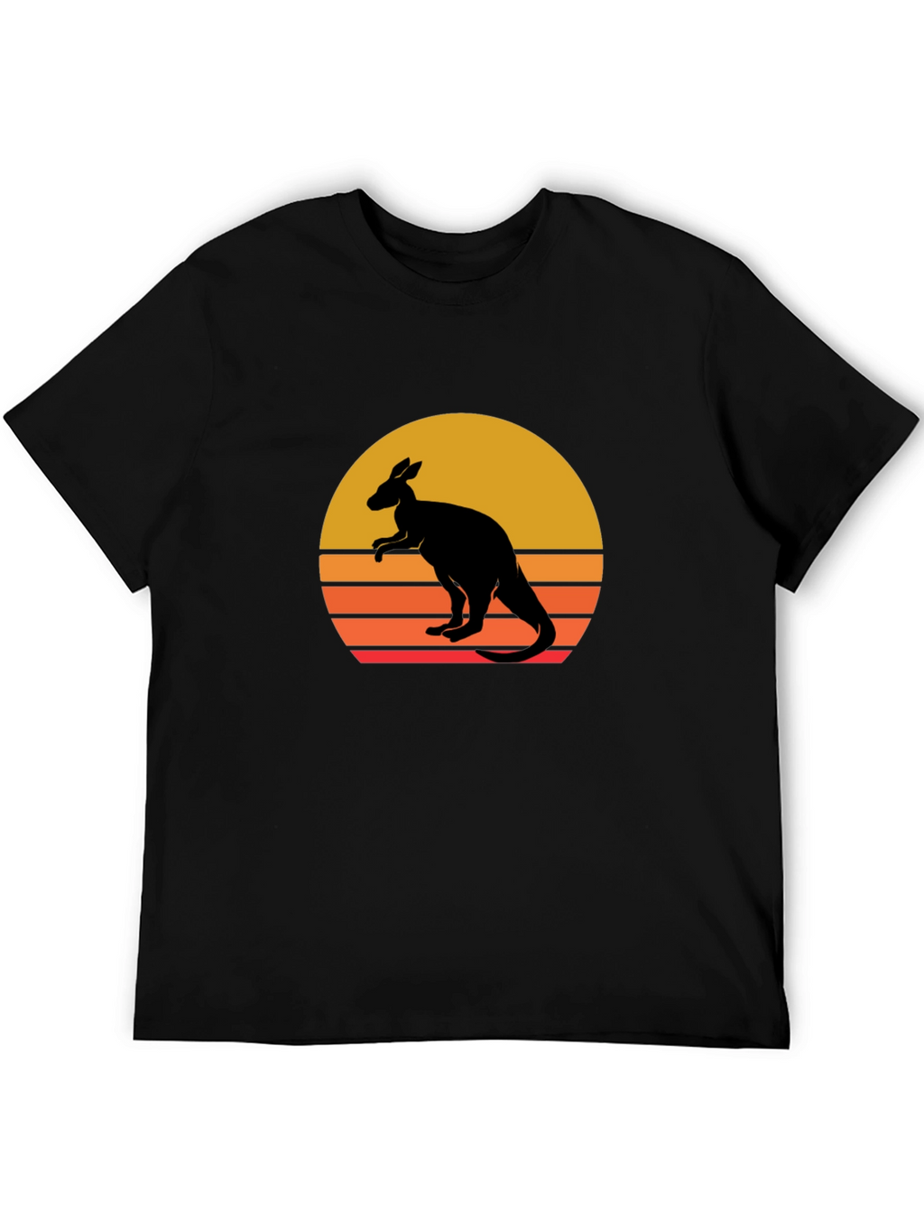 Kangaroo Sunset Graphic Tee - Black