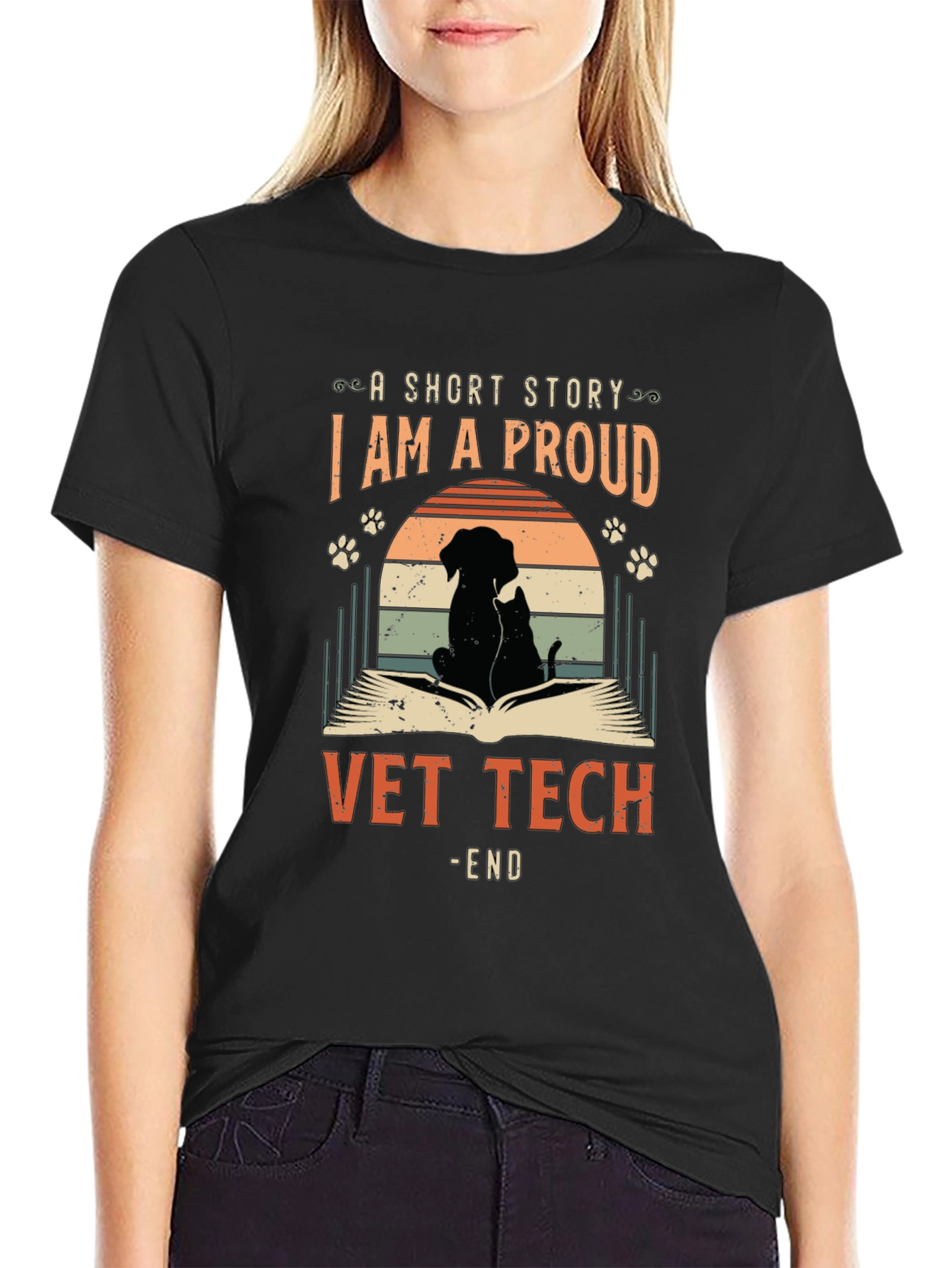 Proud Vet Tech T-Shirt - A Short Story Design