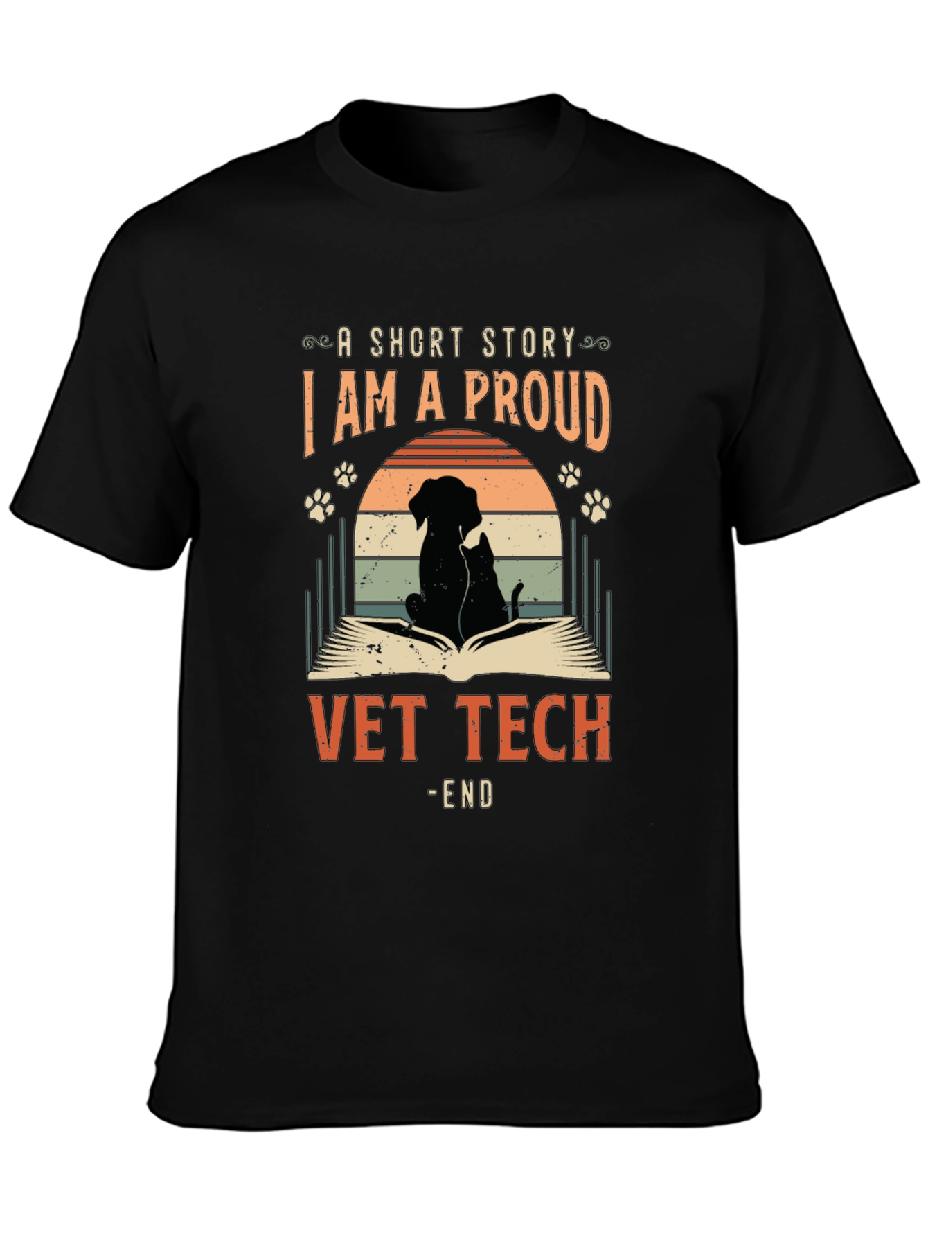 Proud Vet Tech T-Shirt - A Short Story Design
