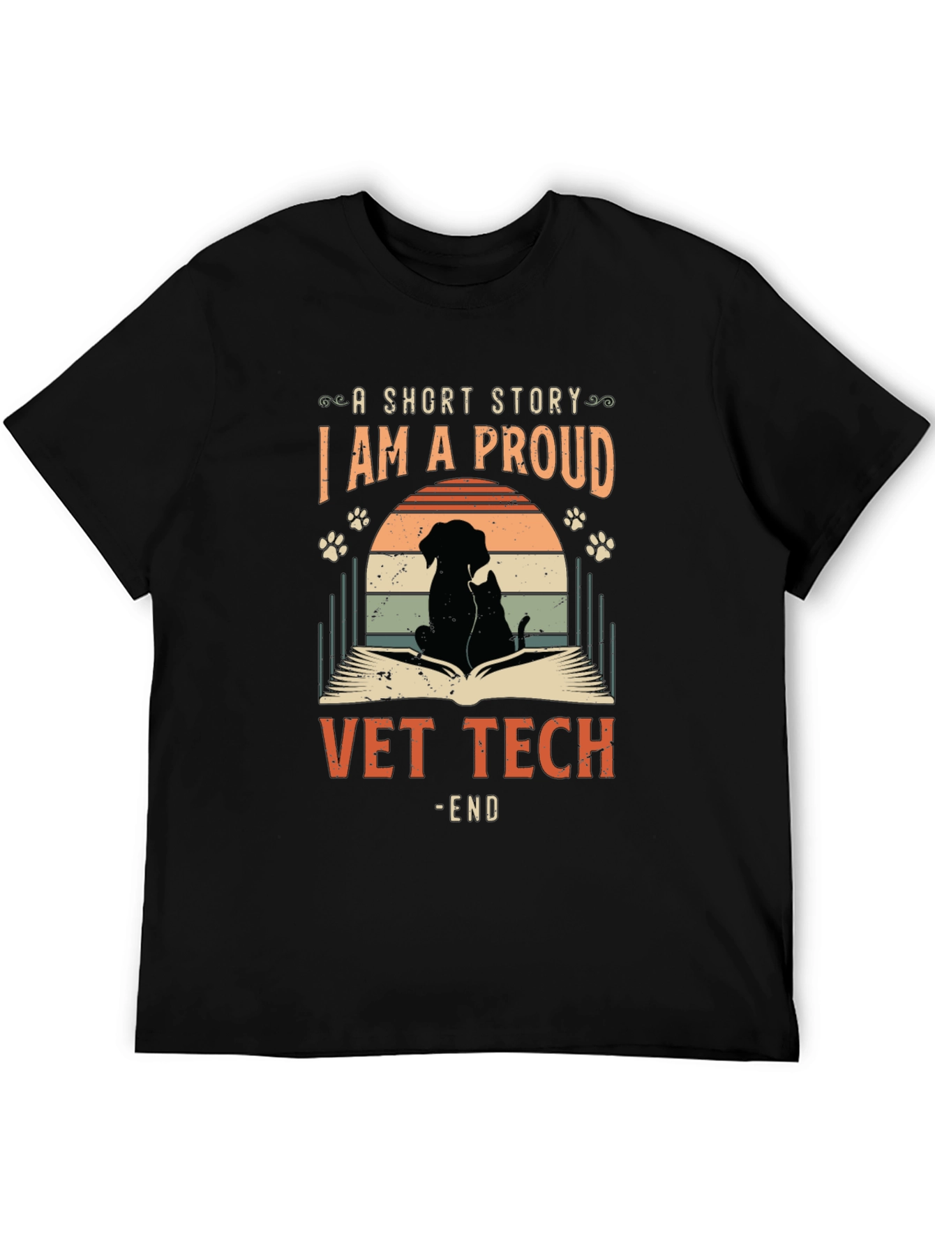 Proud Vet Tech T-Shirt - A Short Story Design