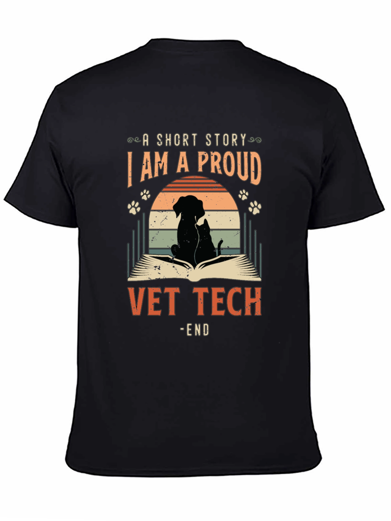 Proud Vet Tech T-Shirt - A Short Story Design
