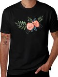 Floral Rose Graphic Tee - Stylish Comfort
