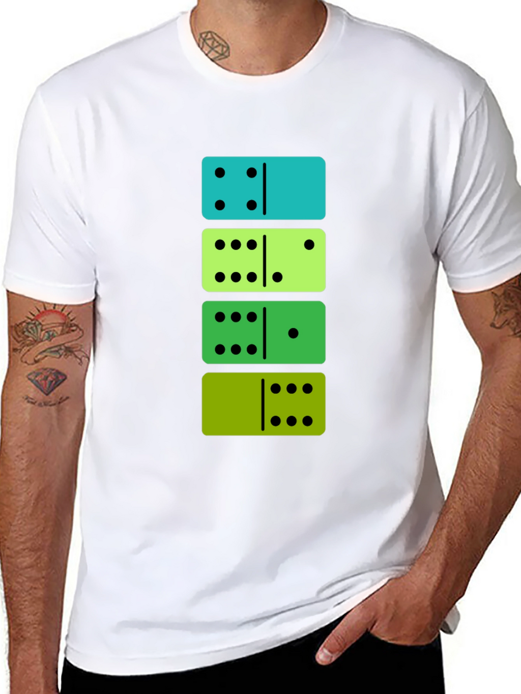 Domino Stack Tee - Fun & Stylish