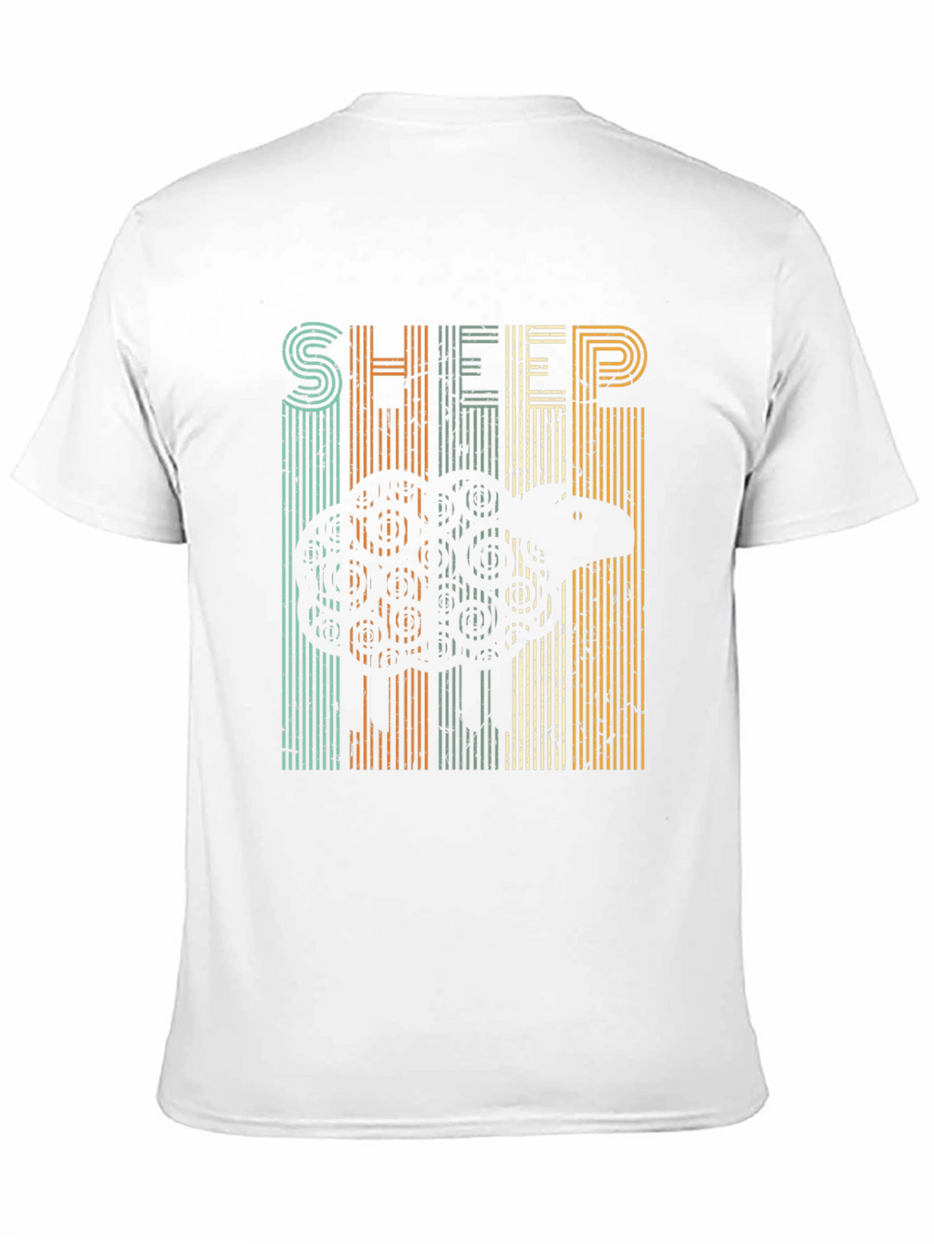 Retro Sheep Graphic T-Shirt - Black