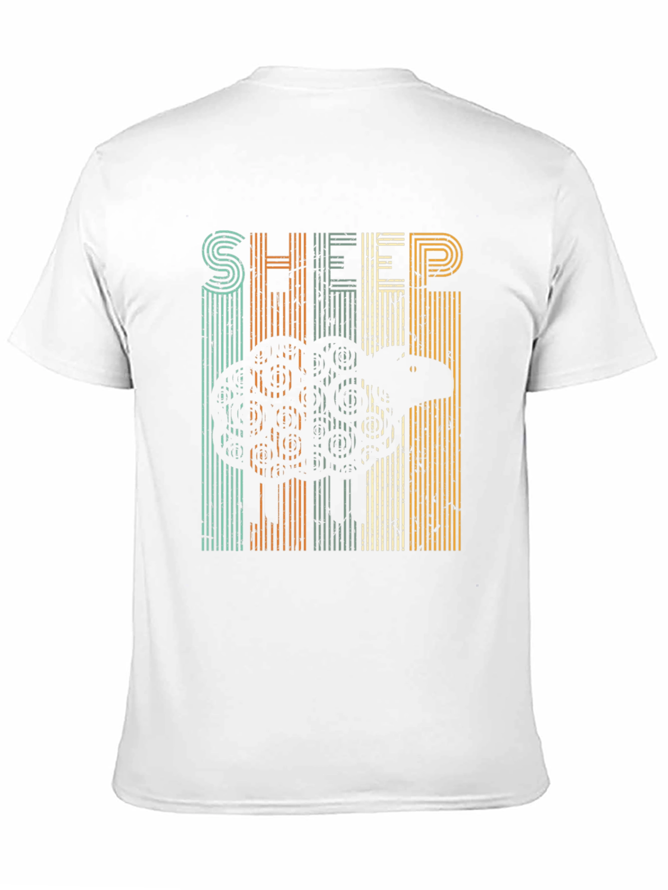 Retro Sheep Graphic T-Shirt - Black