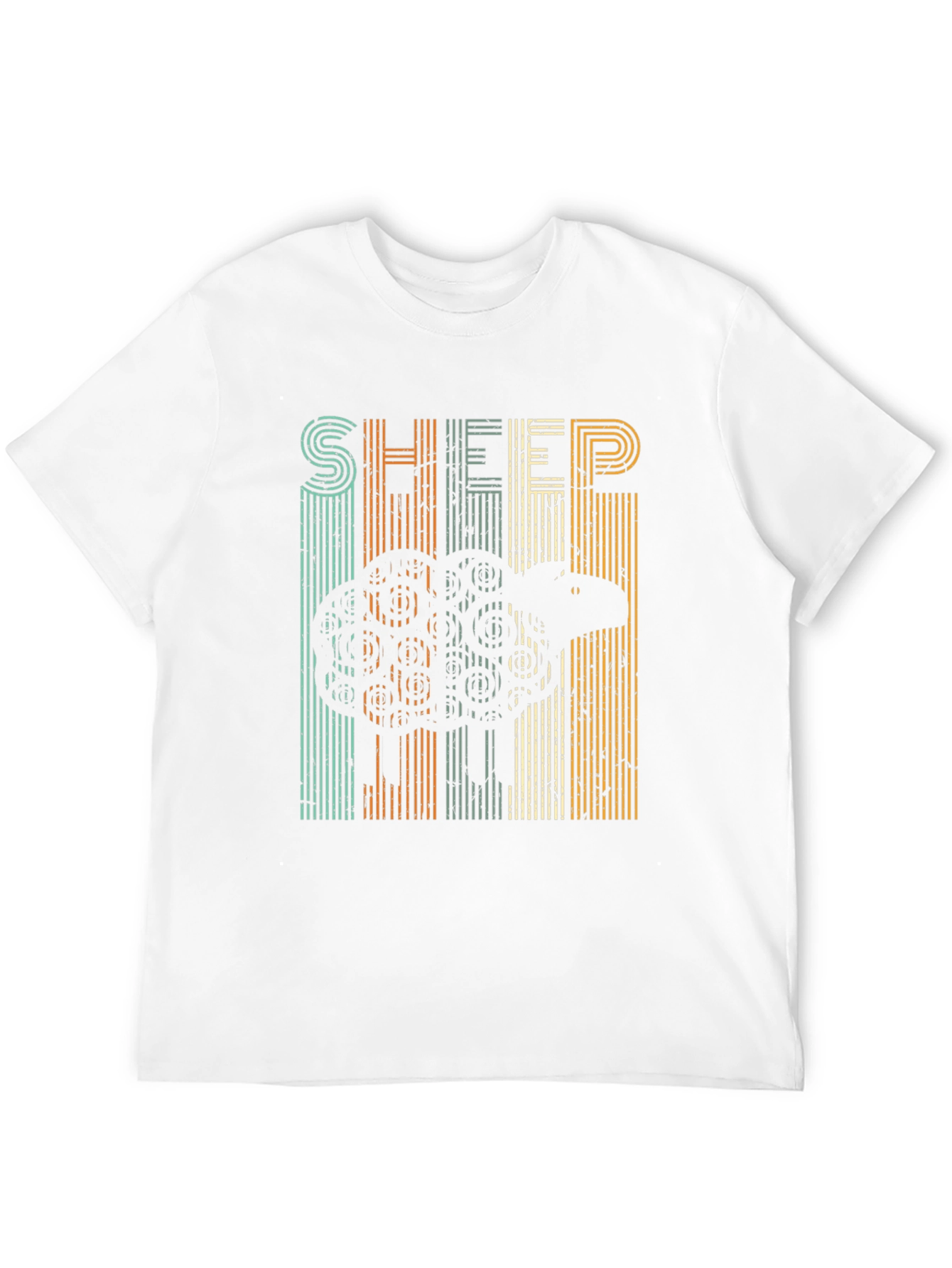 Retro Sheep Graphic T-Shirt - Black