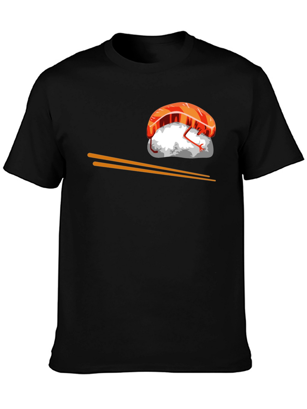 Sushi Graphic T-Shirt - Black Cotton Tee