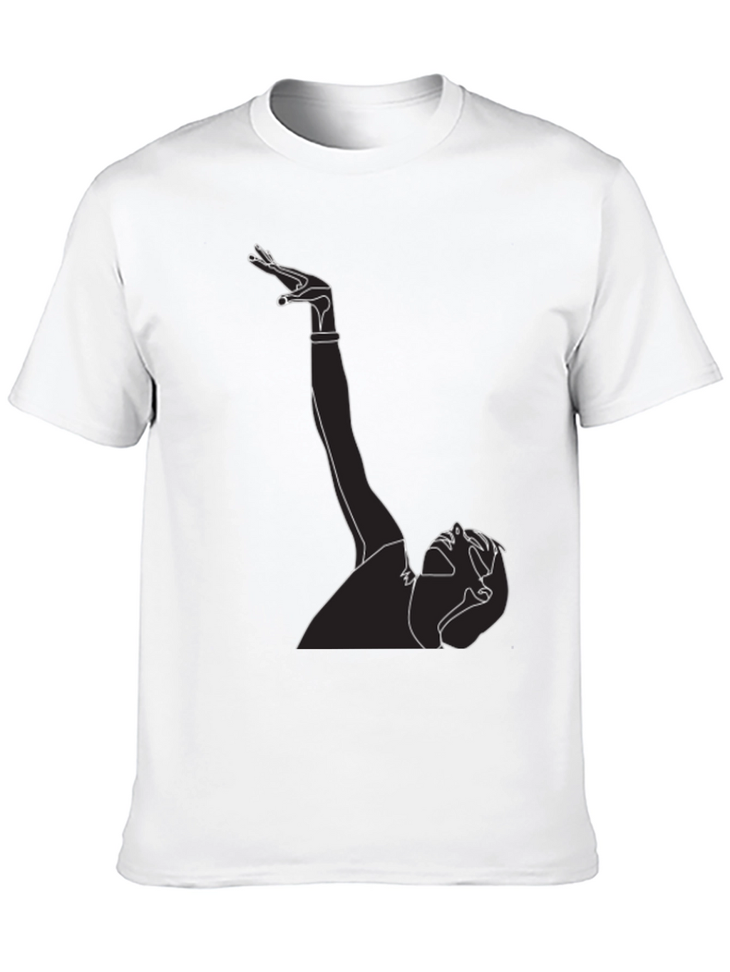 Line Art Graphic Tee - Black T-Shirt