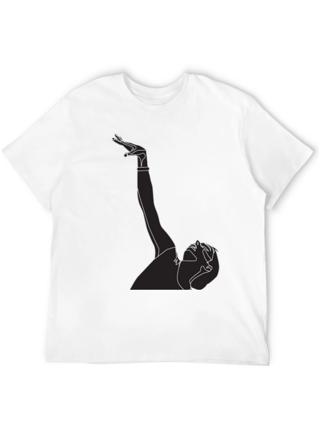 Line Art Graphic Tee - Black T-Shirt