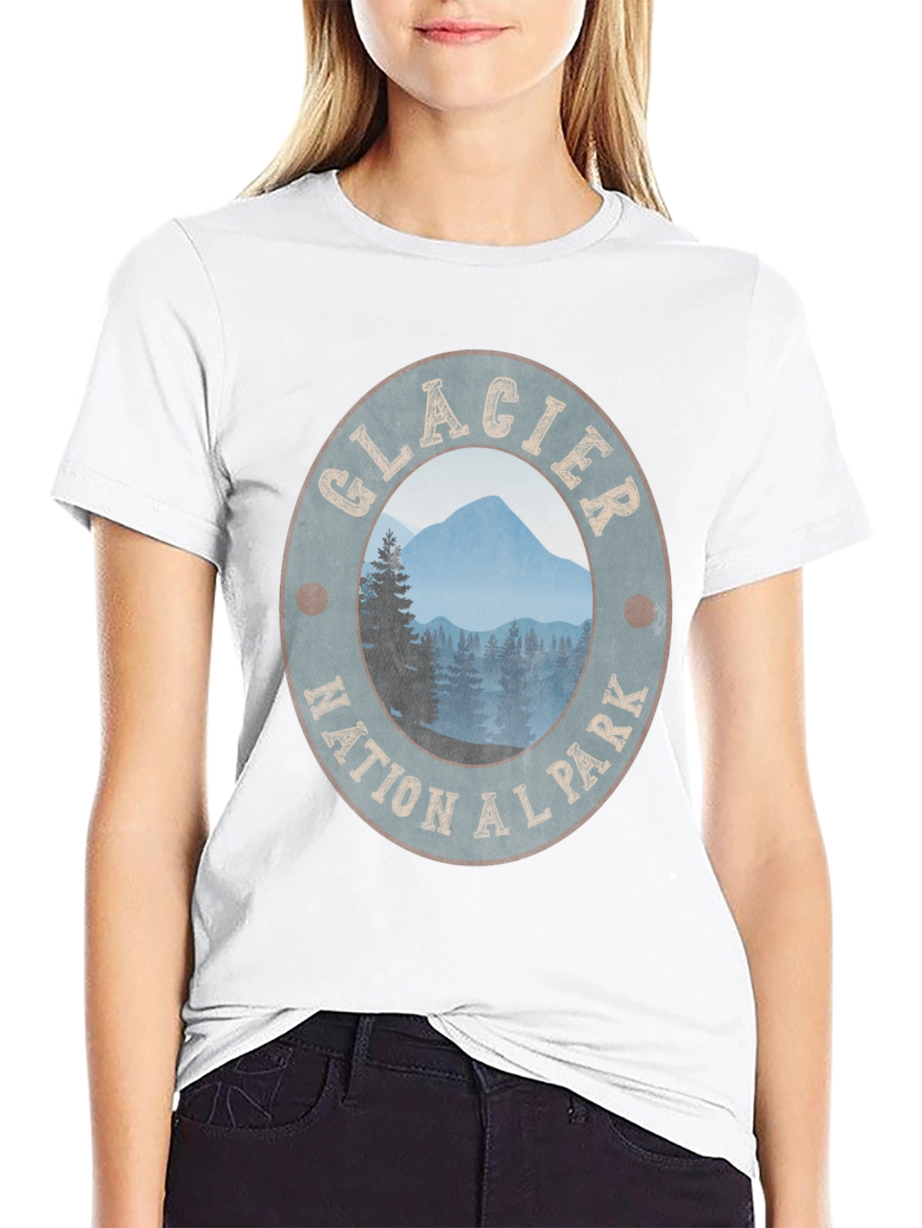 Glacier National Park Graphic Tee - Black