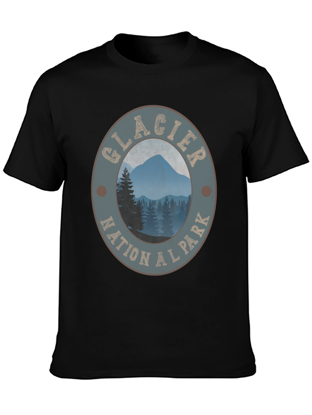Glacier National Park Graphic Tee - Black