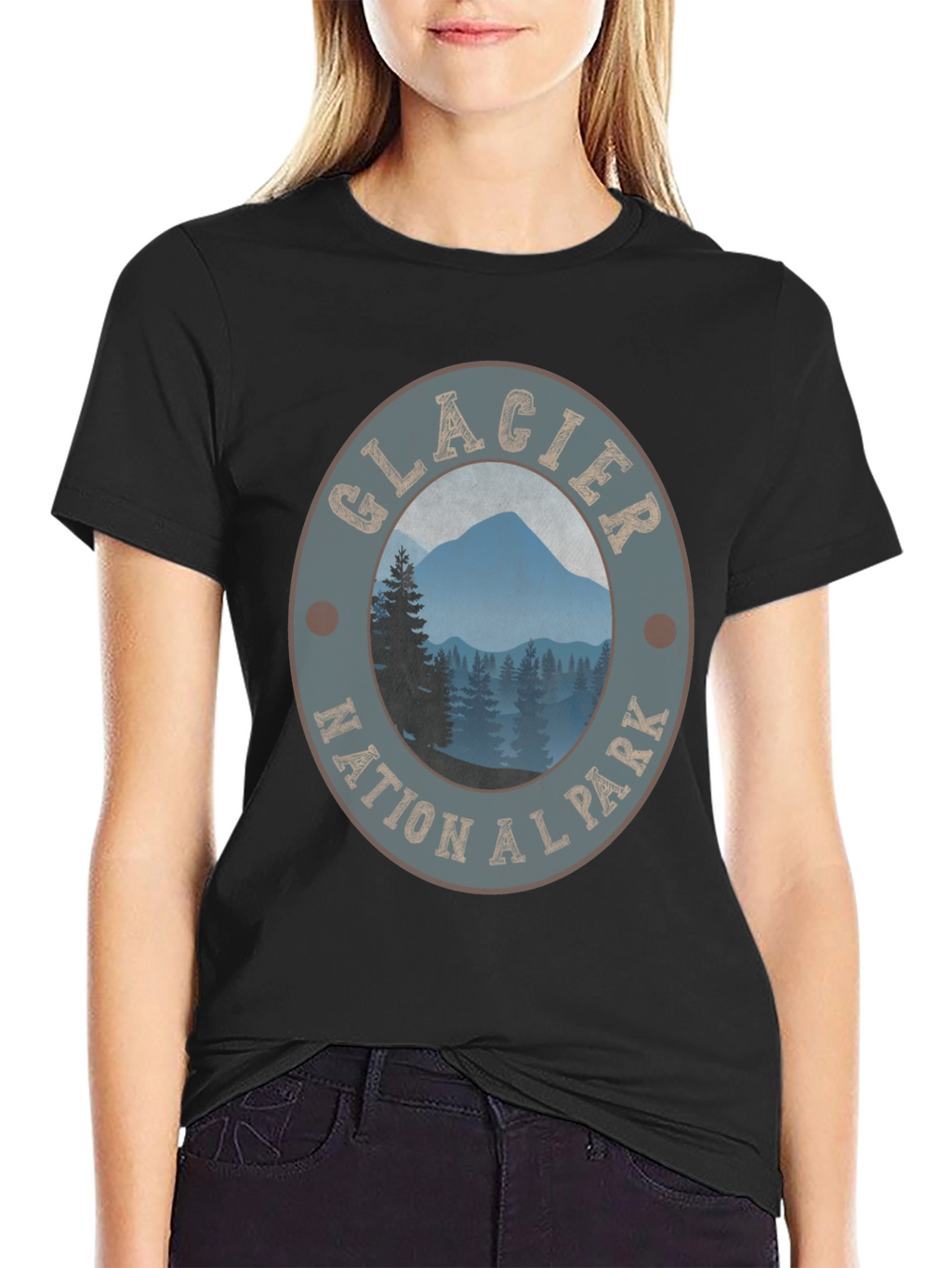 Glacier National Park Graphic Tee - Black