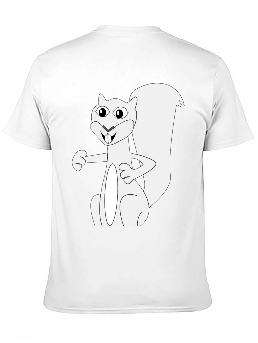 Squirrel Graphic Tee - Black Cotton T-Shirt