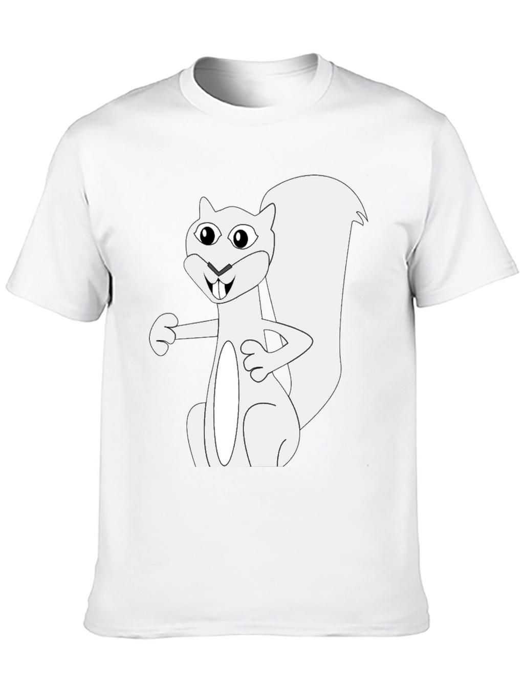 Squirrel Graphic Tee - Black Cotton T-Shirt