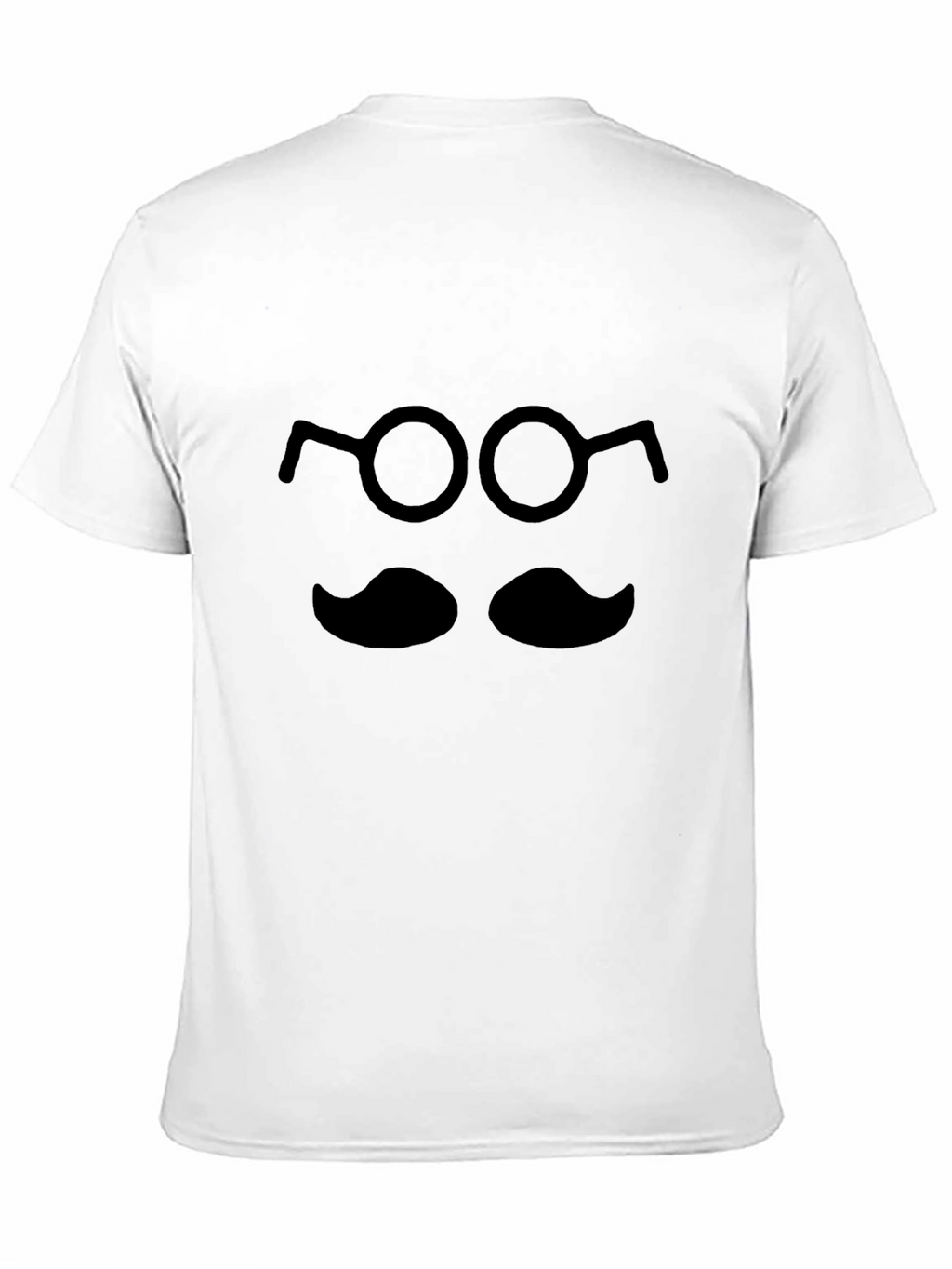 Black Mustache & Glasses Graphic T-Shirt