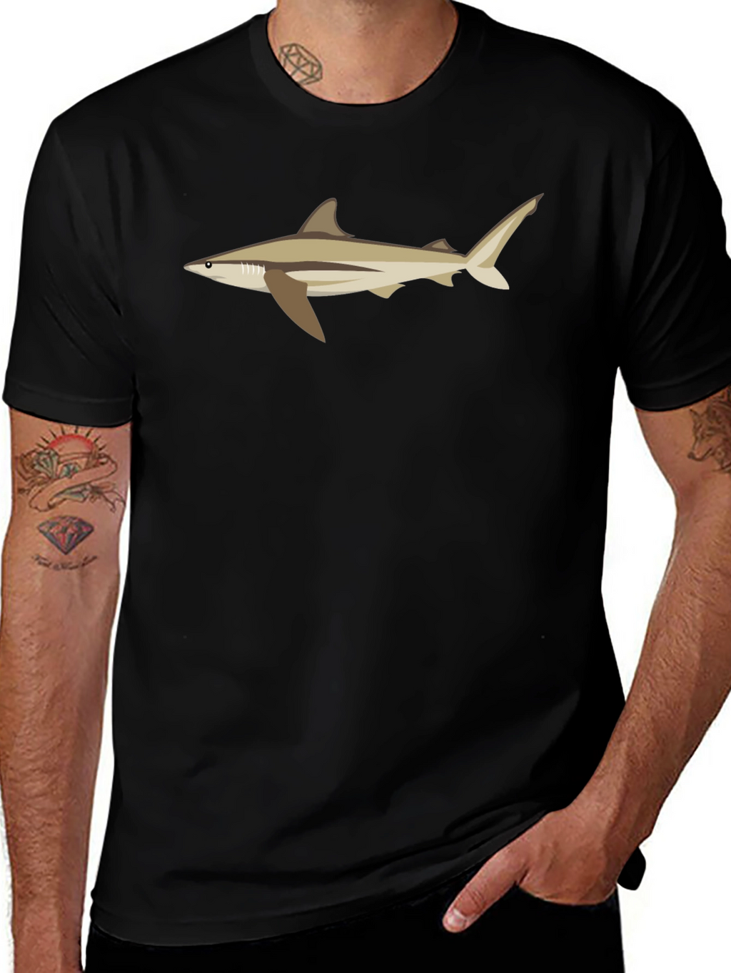 Shark Graphic T-Shirt - Casual Menswear