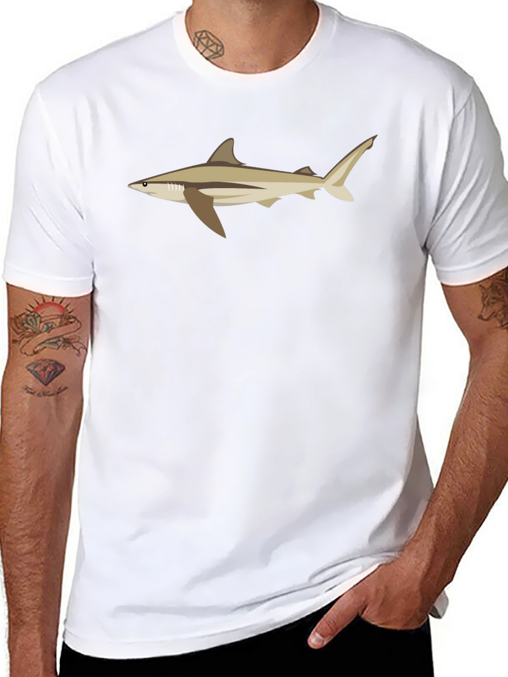Shark Graphic T-Shirt - Casual Menswear
