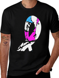 Transgender Pride Ribbon Black T-Shirt
