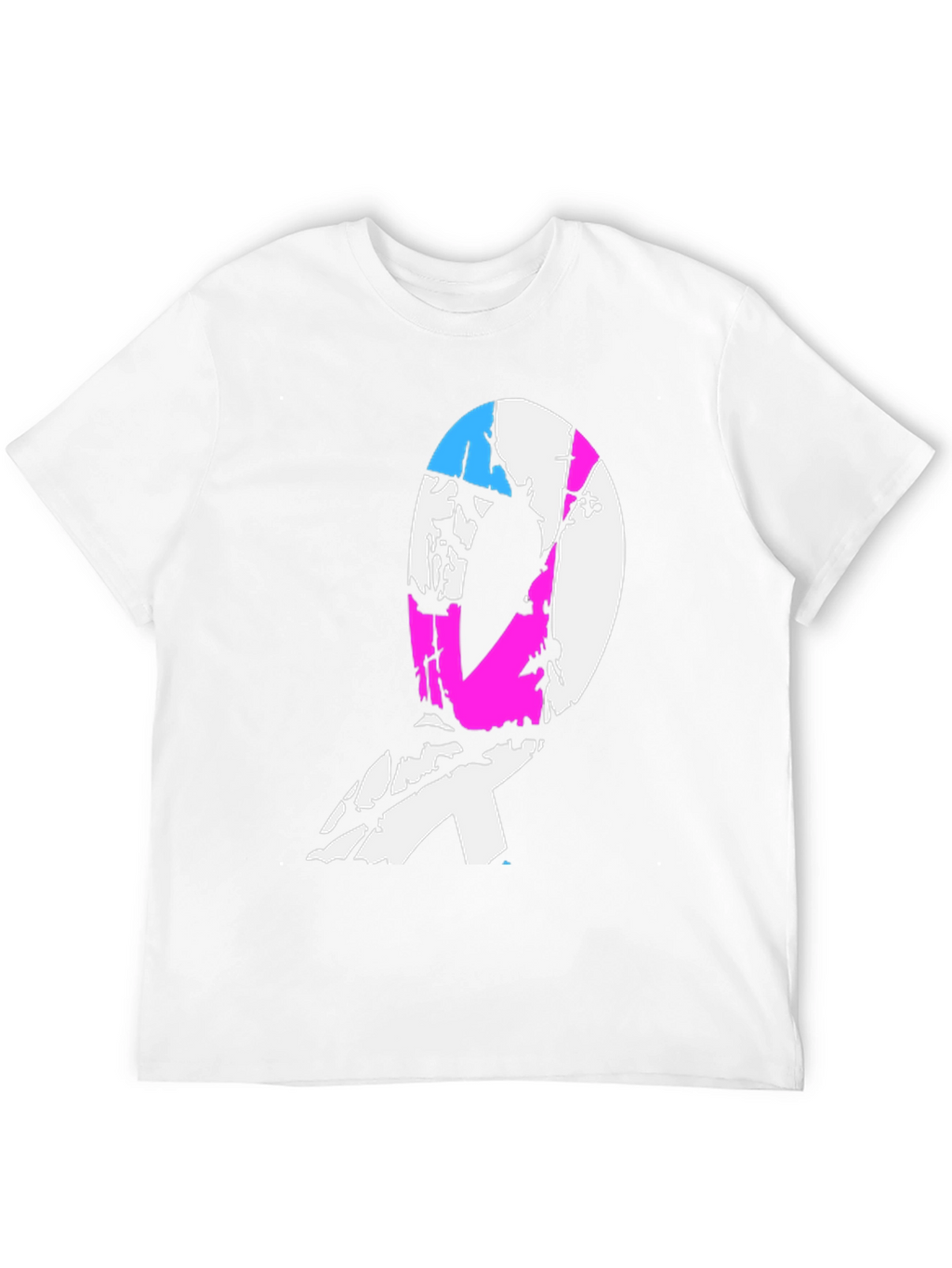 Transgender Pride Ribbon Black T-Shirt