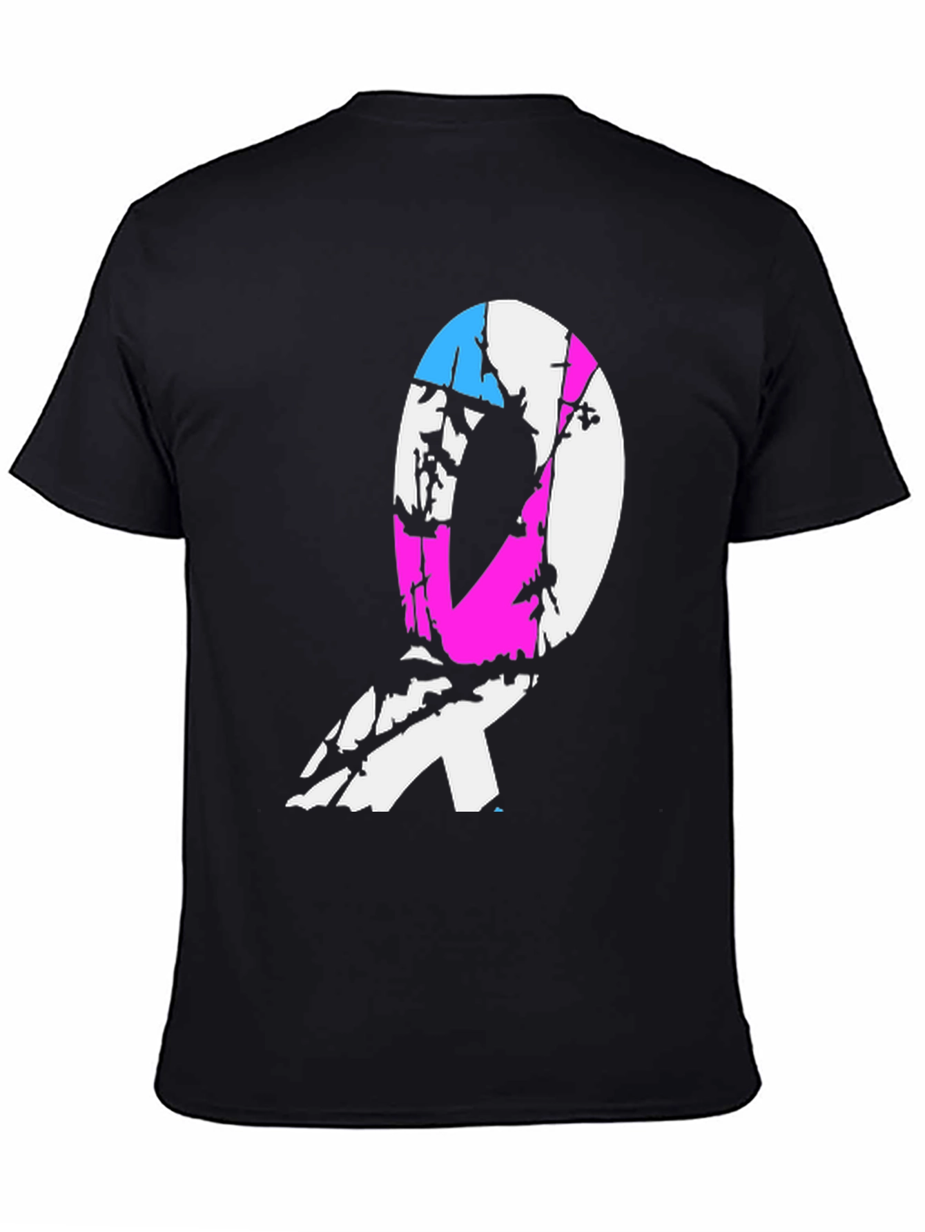 Transgender Pride Ribbon Black T-Shirt