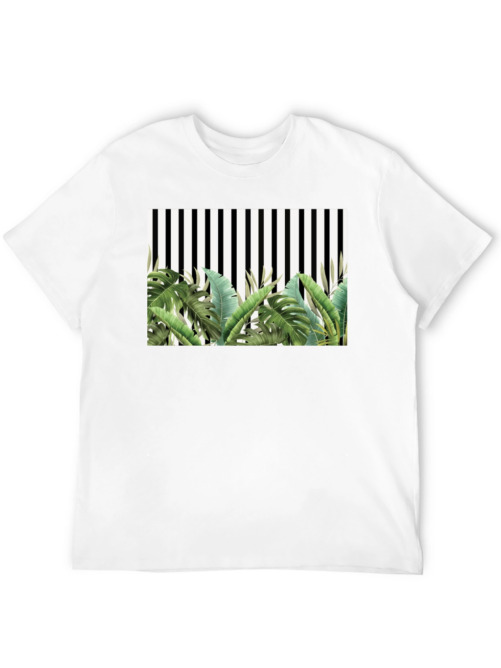 Tropical Stripe Tee - Mens Fashion