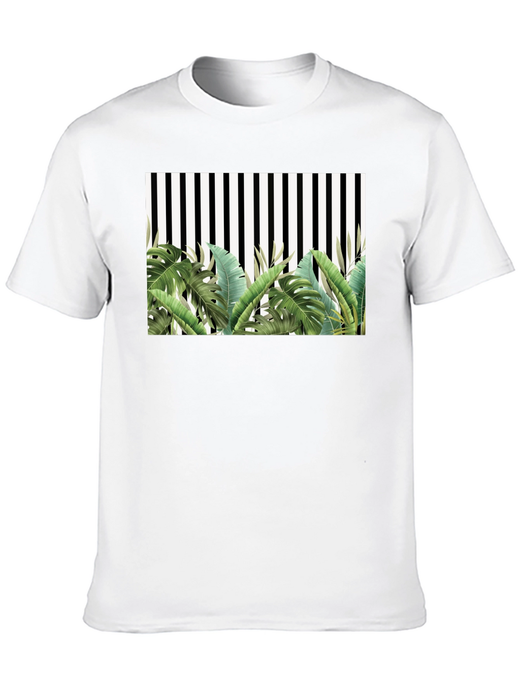 Tropical Stripe Tee - Mens Fashion